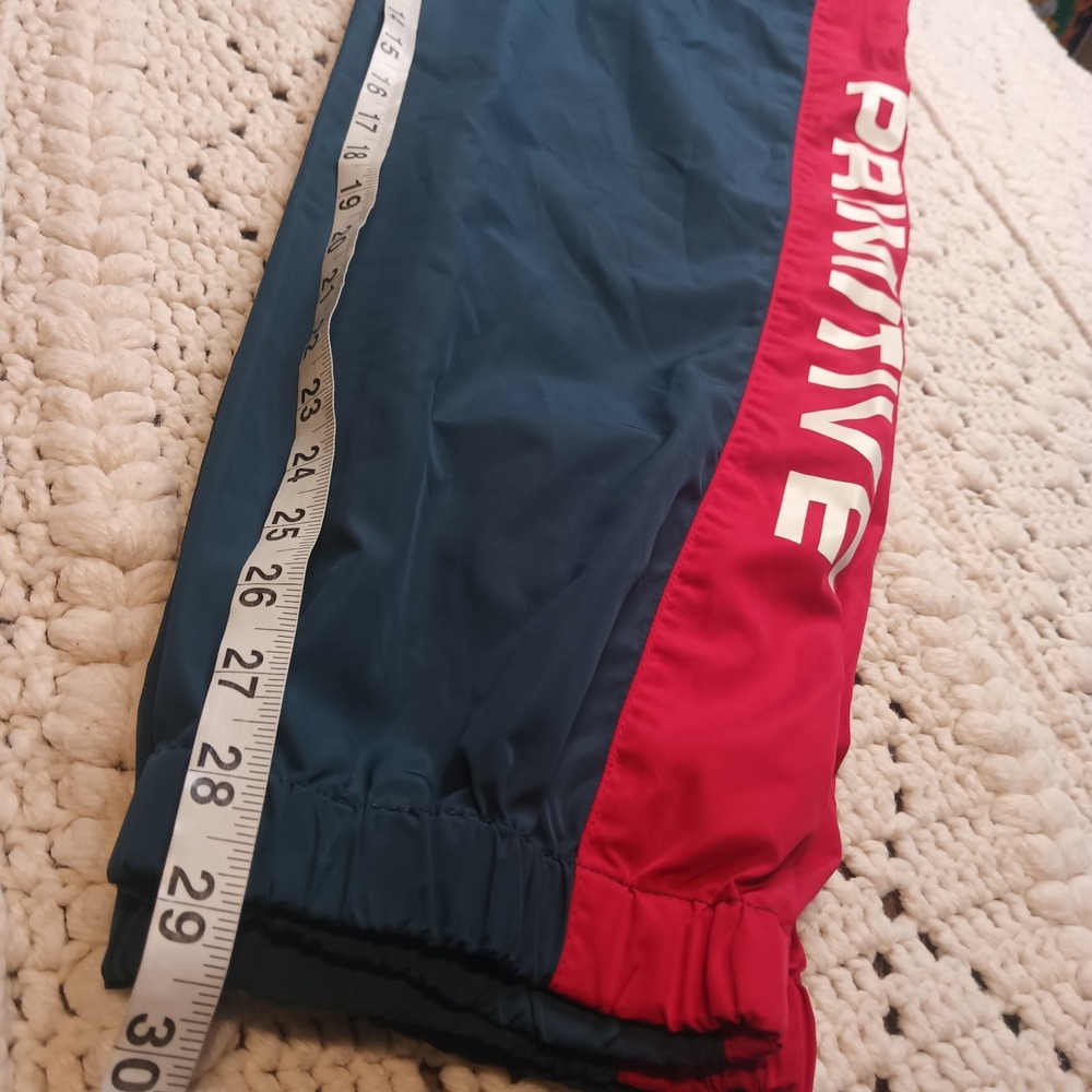 Primitive Skateboarding Nylon Track Pants Navy Red Tapered Joggers L Swooshy Y2K - Picture 9 of 9